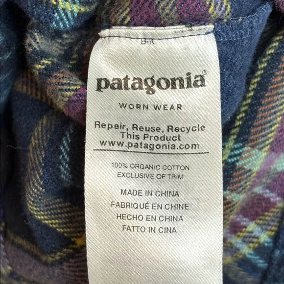 Patagonia Women's Long-Sleeved Cotton Midweight Fjord Flannel Shirt Large #53916 - Picture 7 of 8
